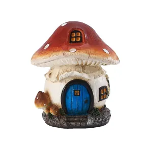 11cm Elf Mushroom House for Garden Courtyard Decoration Resin Statue Decoration