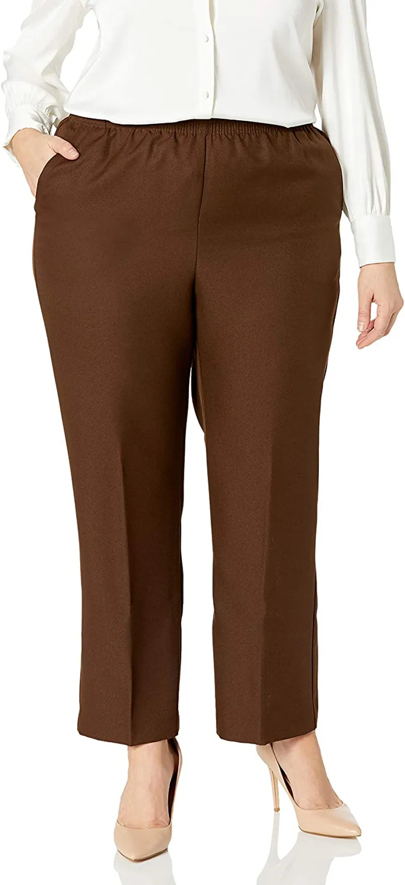 Alfred Dunner Women's Plus-Size Poly Proportioned Medium Pant