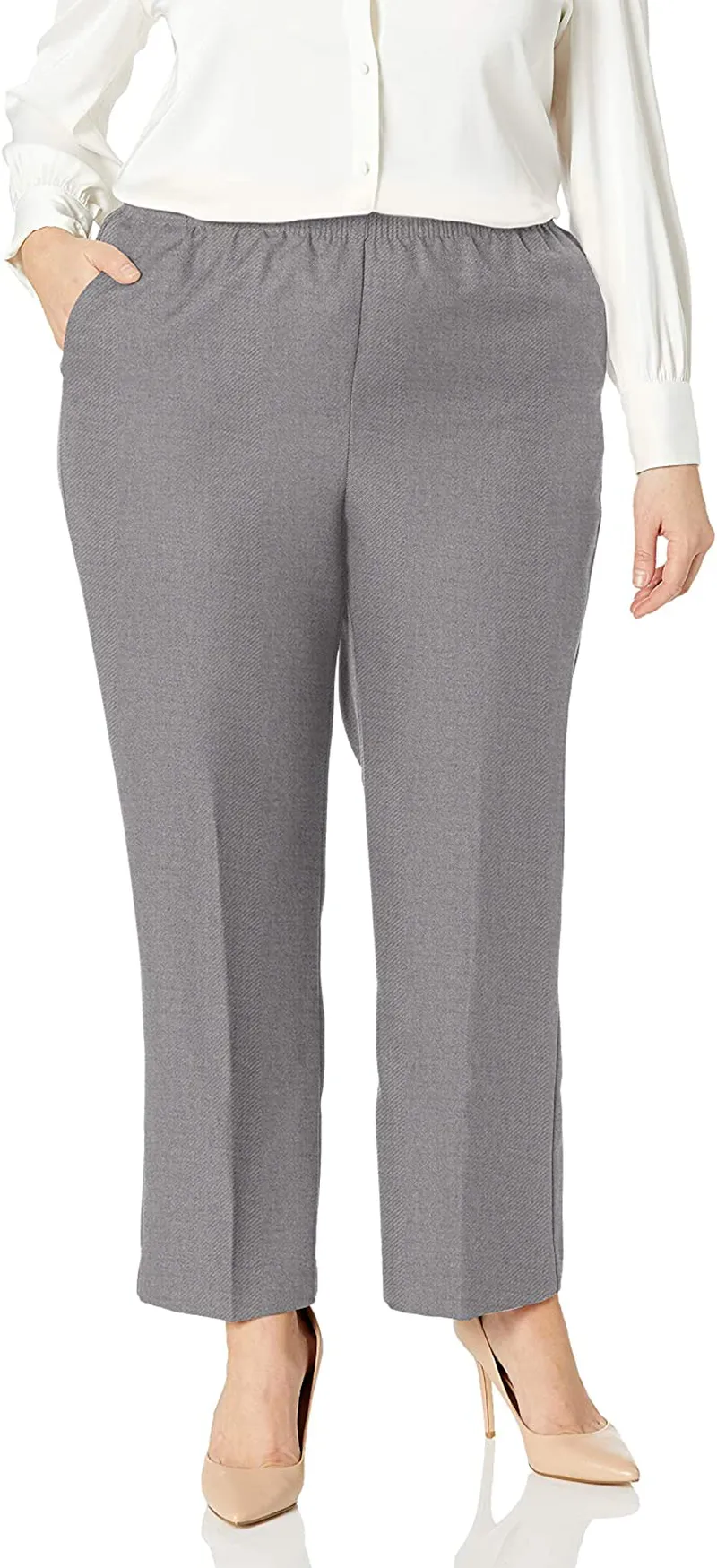 Alfred Dunner Women's Plus-Size Poly Proportioned Medium Pant