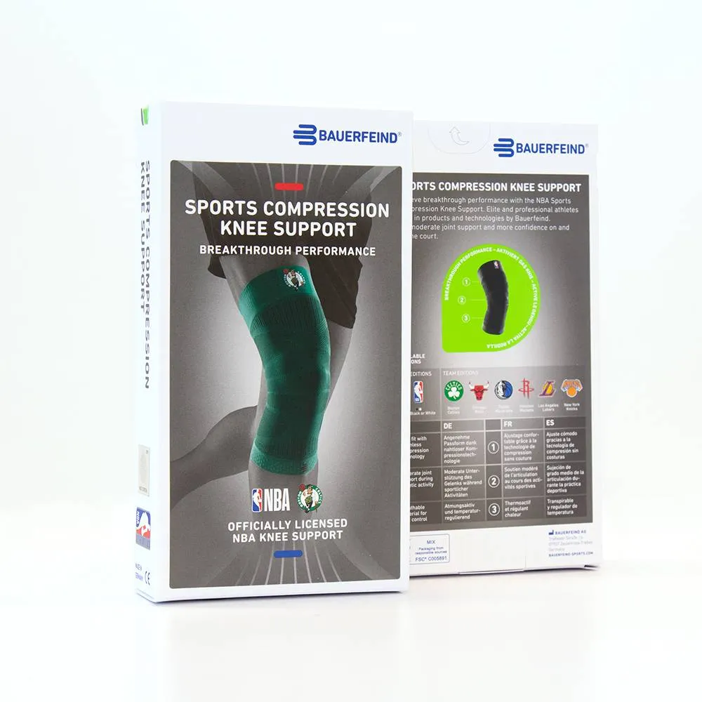 Bauerfeind Sports Compression Knee Support - NBA Team Editions - Lakers - Warriors - Celtics - Mavericks