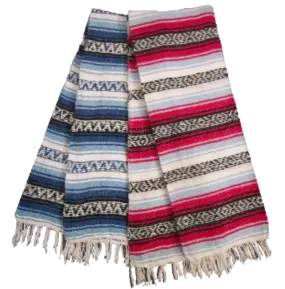 Beach and Boat Gear Beach Blanket Woven Fringe Festive Stripe