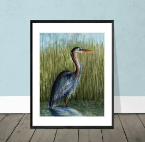 Blue Heron Print