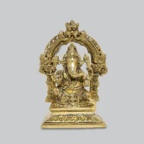 Brass Ganesha with Arch 7 in