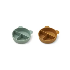 Connie Divider Bowl 2-pack - Peppermint/Golden Mix