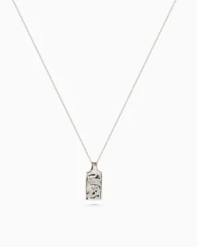 Custom Organic Tag Wide | White Gold