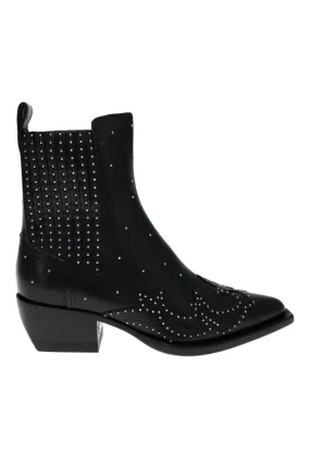 Debbie Beatles Studded Leather Boots