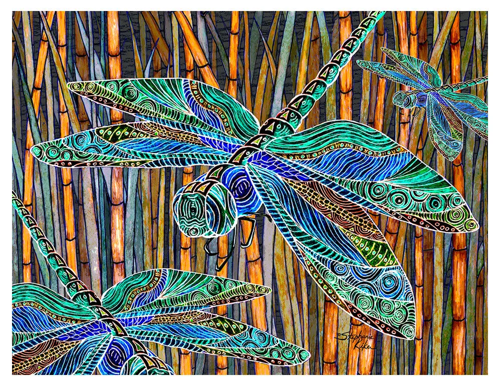 Dragonfly Garden Print