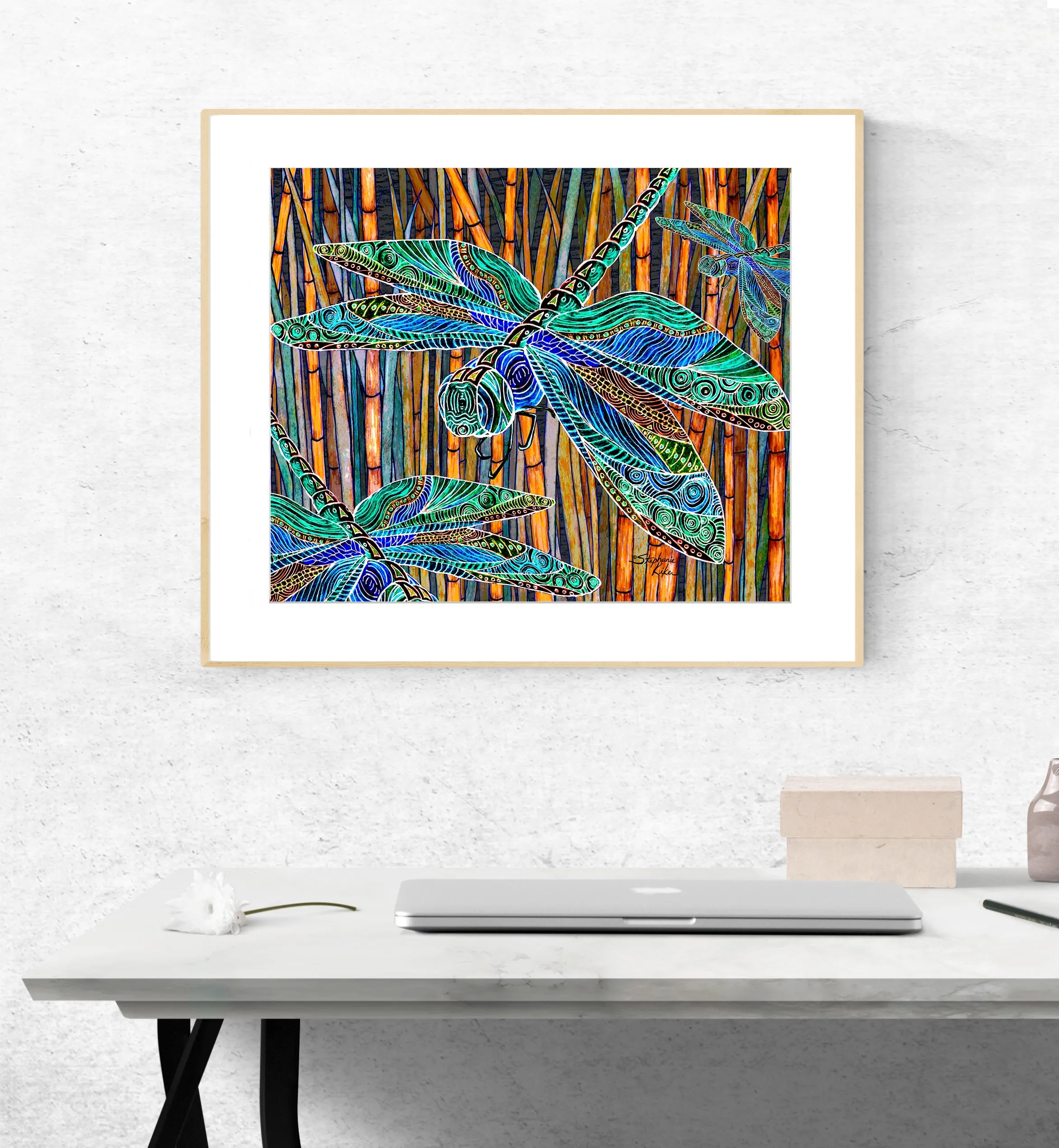 Dragonfly Garden Print