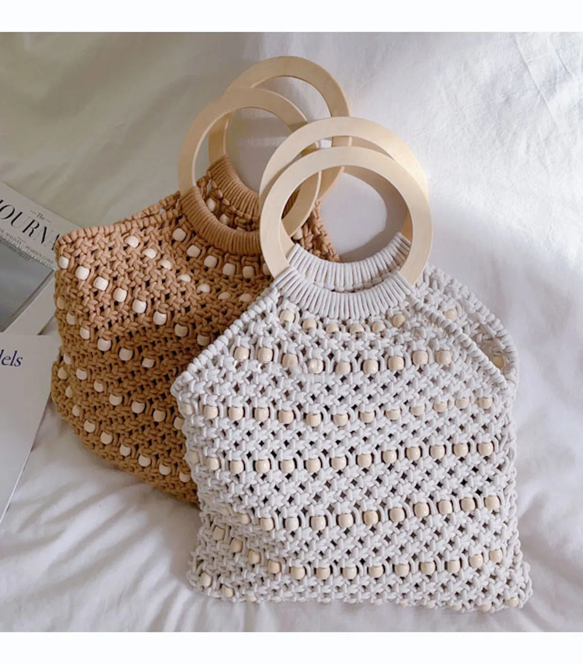 Elena Handbags Knit Top Handle Bag