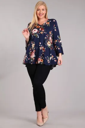 Floral printed Jersey knit top