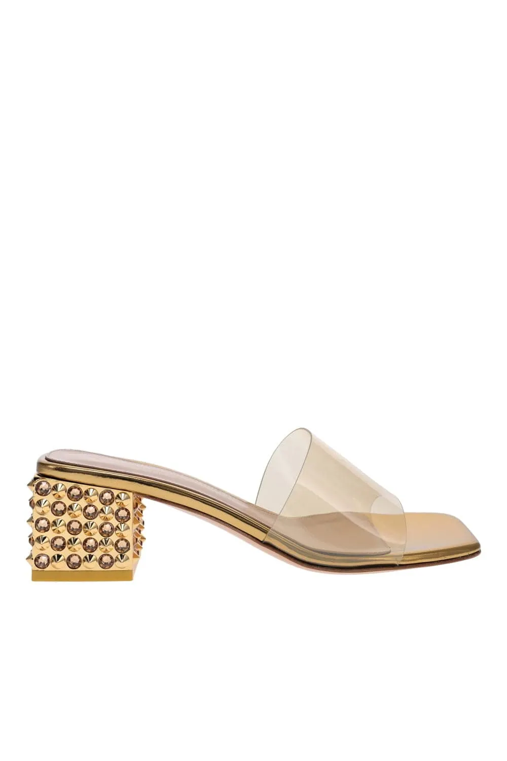 Kara Gold Studded PVC Mule