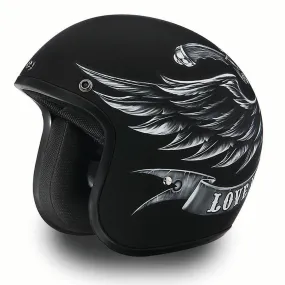 'Love It Leave It' - Daytona Low Profile  D.O.T. Open Face Helmet