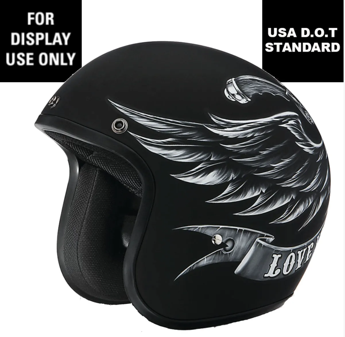 'Love It Leave It' - Daytona Low Profile  D.O.T. Open Face Helmet