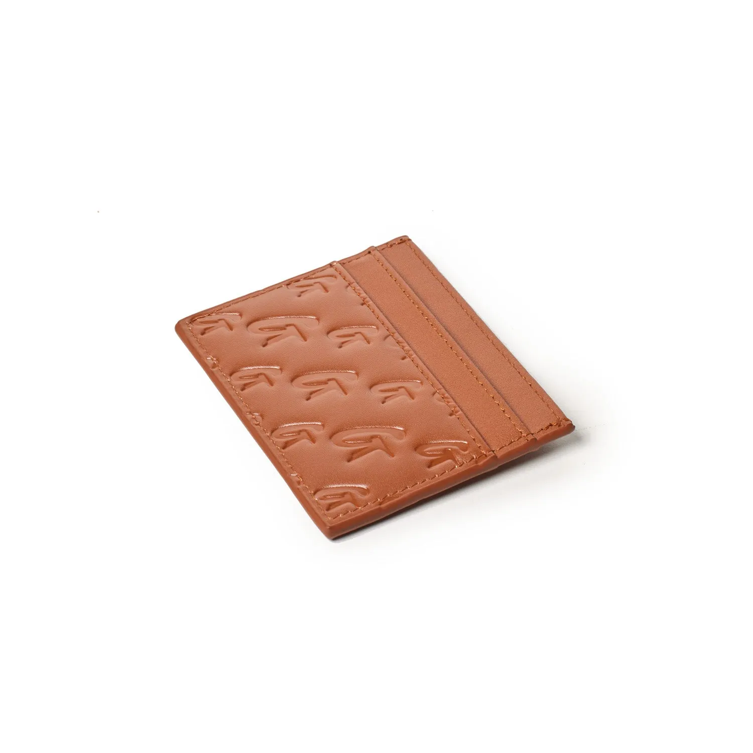 MONOGRAM CARD HOLDER BROWN