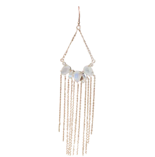 Moonstone Arch Chandelier Earrings