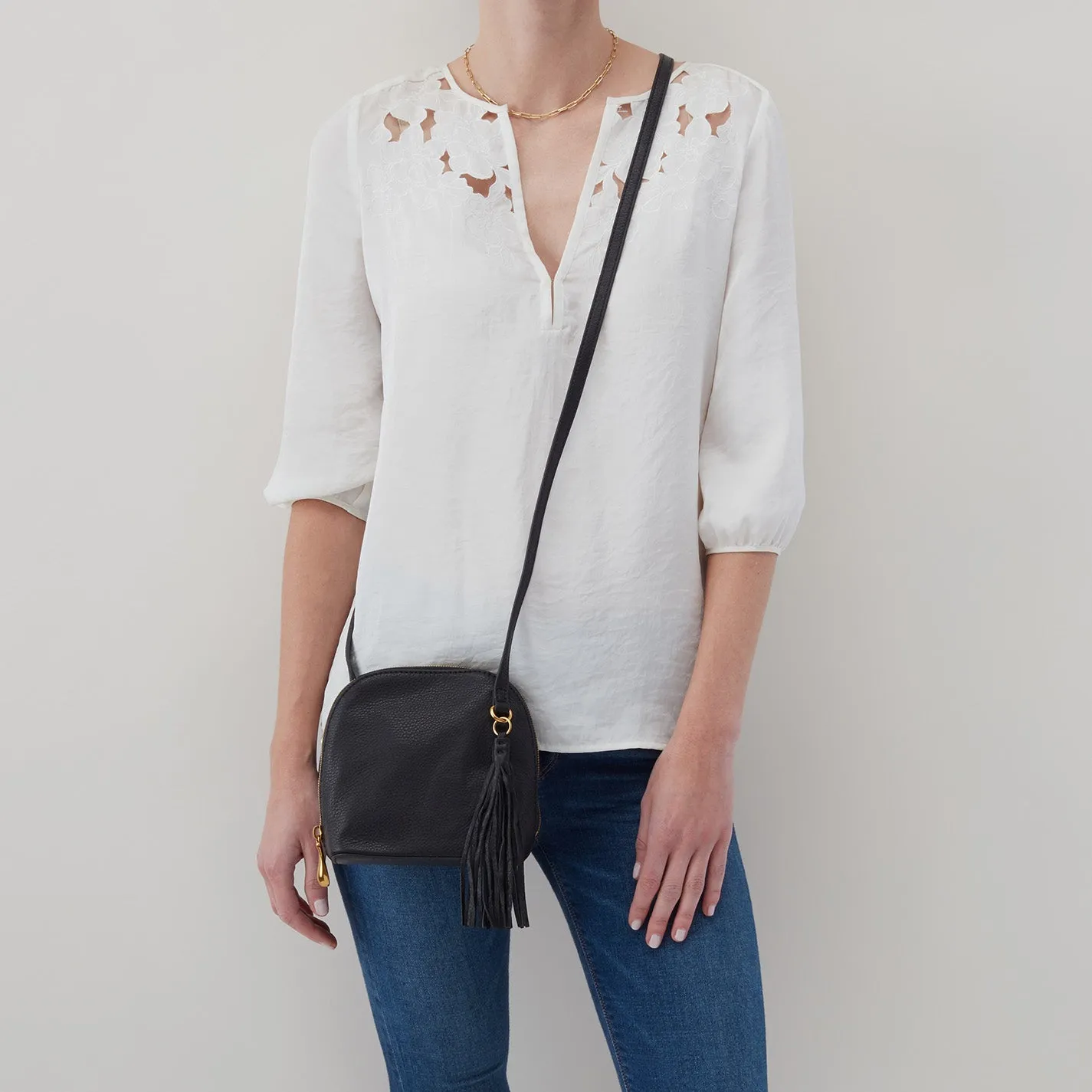 Nash Crossbody In Pebbled Leather - Black