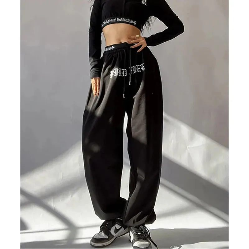 Oversized  Y2K  Streetwear  Wide Leg Letter Print Sweatpants