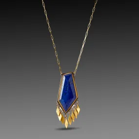 Polished Lapis Fringe Necklace