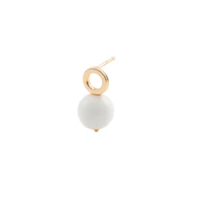 "Beluga" White Agate Earring