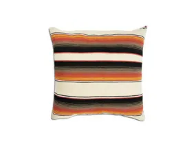 Saltillo Serape Square Home Pillow- Brown & tan two tone